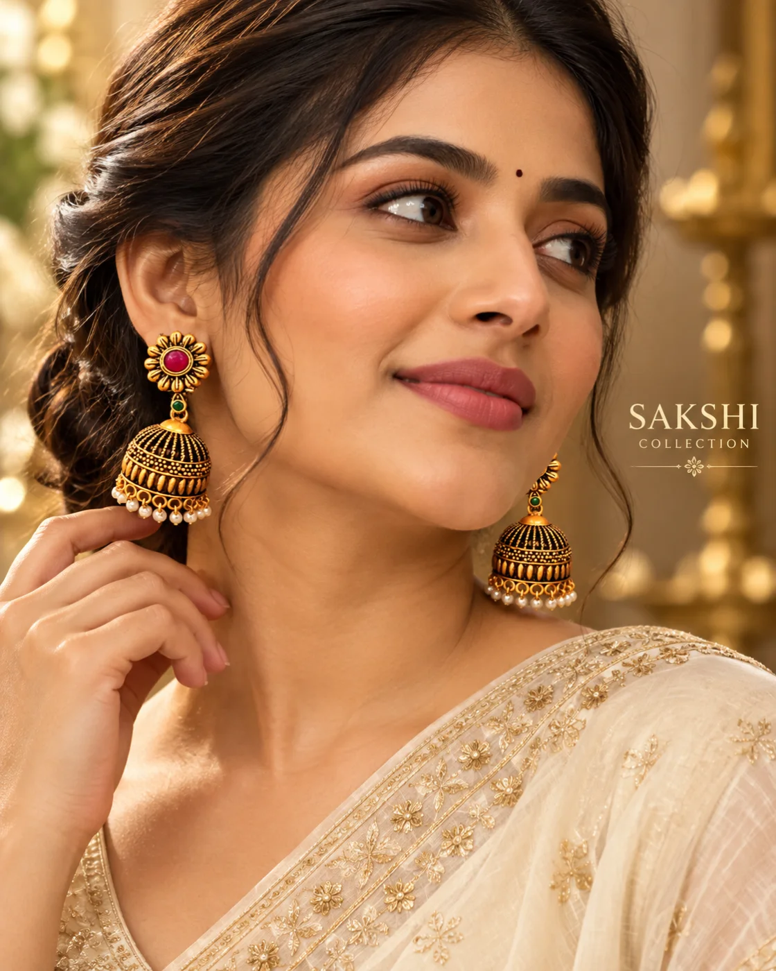 Sakshi Ruby Floral Jhumka preview 2