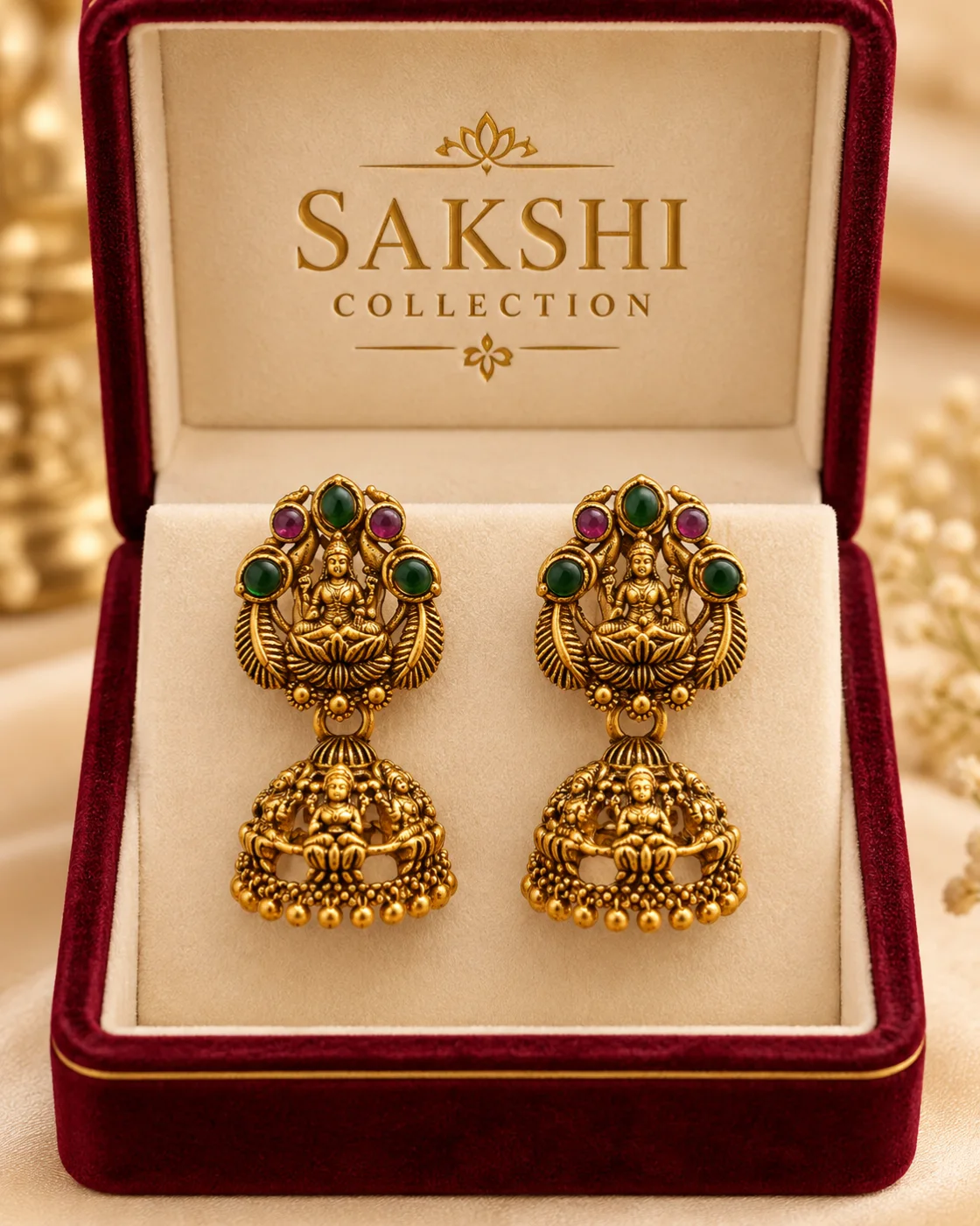 Sakshi Ruby Pearl Jhumka