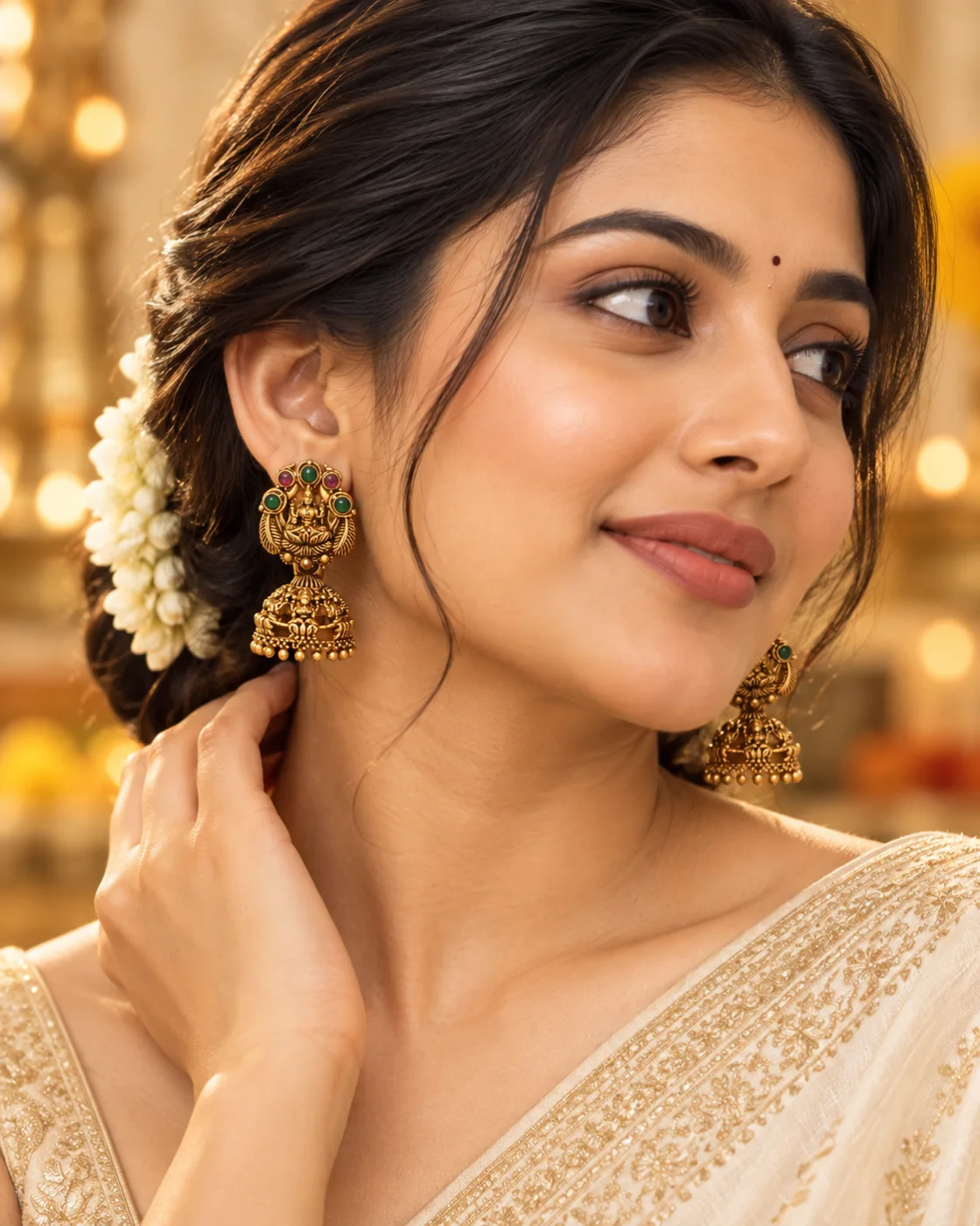 Sakshi Ruby Pearl Jhumka preview 2