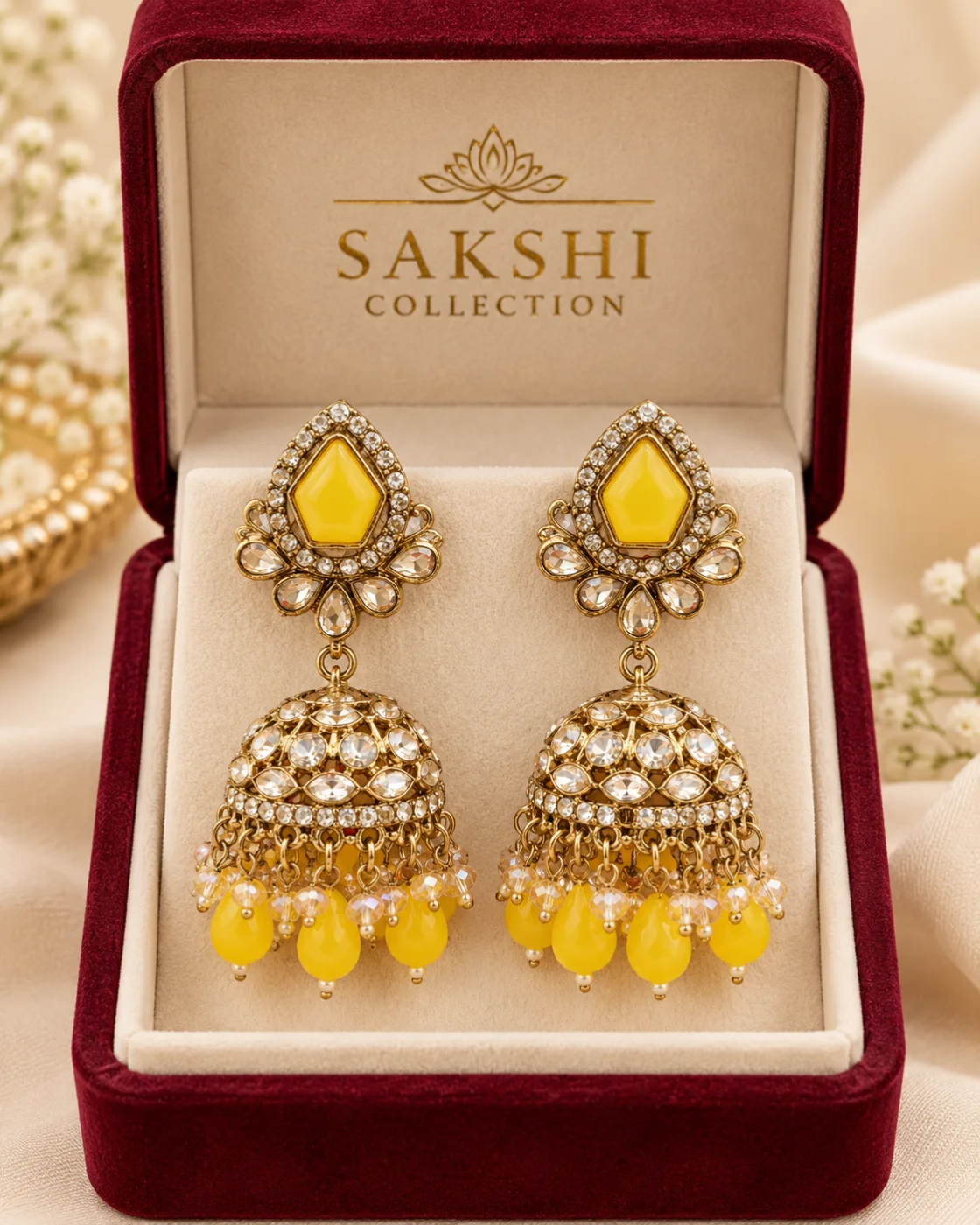 Sakshi Sunshine Crystal Jhumka